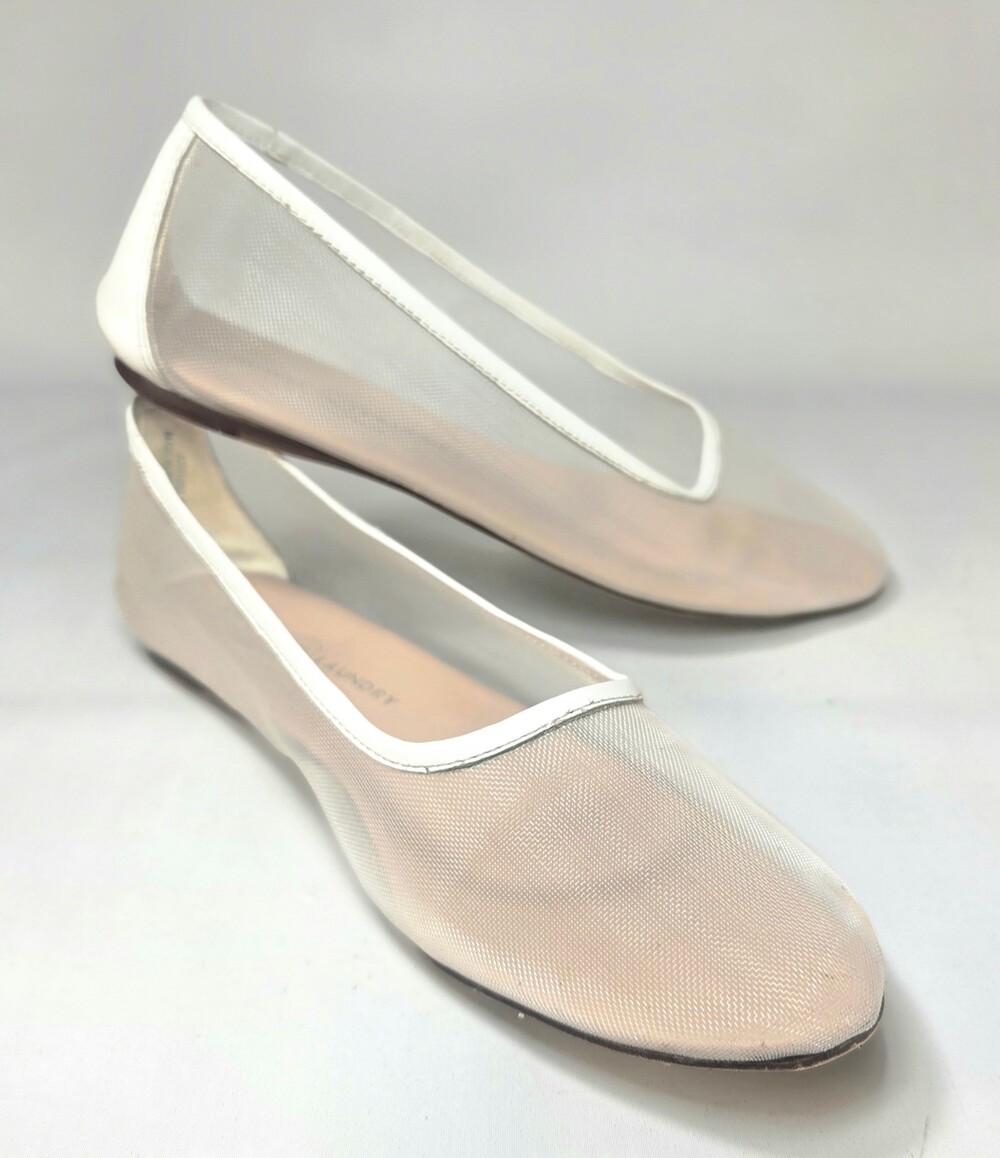 Chinese Laundry Aurelle Women's Flat Shoes 9.5 M White Mesh Ballet Flats